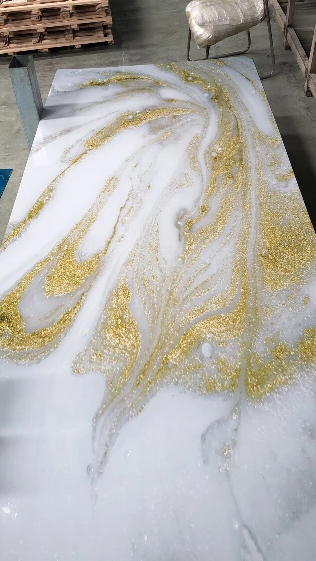 220*2440mm PVC Marble Sheet UV Wall Panel
