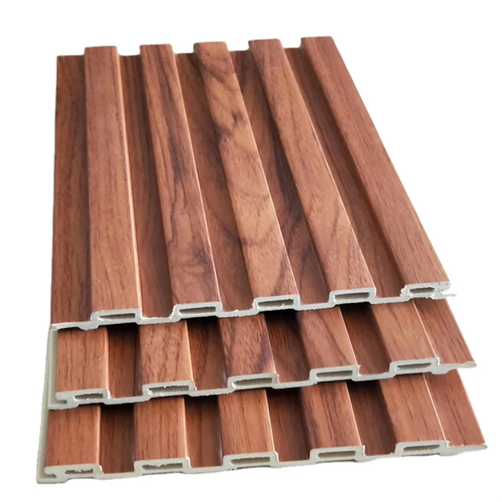 Wpc Fluted Wall Panel Wooden Grain Pvc Wall Panels Wood Plastic Composite Wpc Wall Panel Interior Decoration